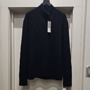 Dior Dark Blue Ribbed Knitwear